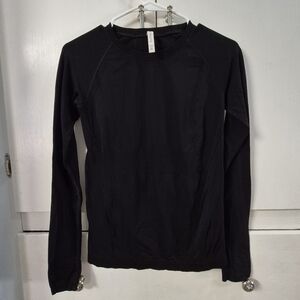 Athleta Compression Stretch Black Athletic Long Sleeve Womens Size XS